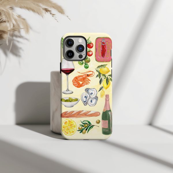Italian Summer iPhone Case – Sardine Collage Design Inspired by European Coastal Vibes for iPhone 13 14 15 16 Pro Max - Image 3