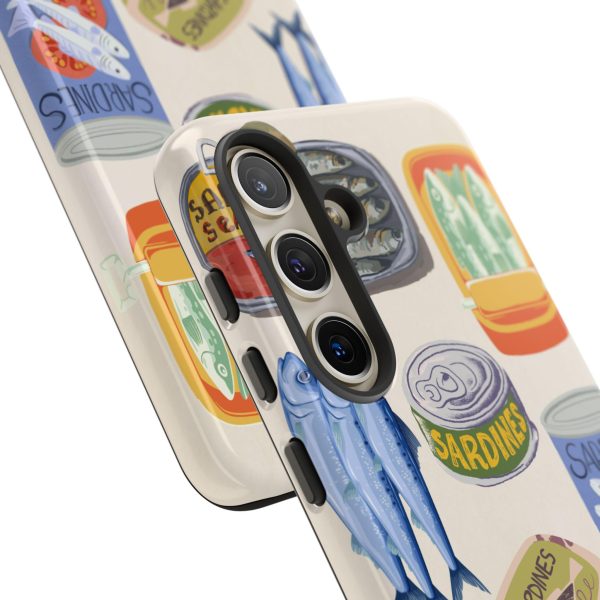 Vintage Sardines iPhone Case – Tinned Fish Collage with Rustic Aesthetic for iPhone 13 14 15 16 Pro Max - Image 4