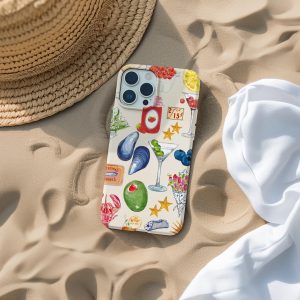European Summer iPhone Case – La Dolce Vita Collage Design for iPhone 13 14 15 16 Pro Max
