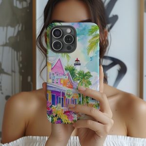 Key West Summer iPhone Case – Pastel Tropical Beach Vacation Design for iPhone 13 14 15 16 Pro Max