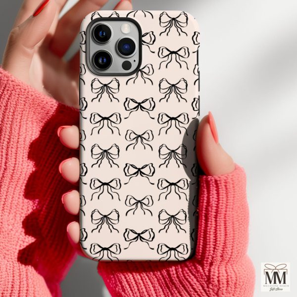 Coquette Bow iPhone Case – Preppy Girly Ribbon Design for iPhone 13 14 15 16 Pro Max - Image 3