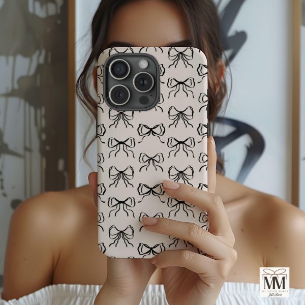Coquette Bow iPhone Case – Preppy Girly Ribbon Design for iPhone 13 14 15 16 Pro Max
